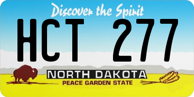 ND license plate HCT277