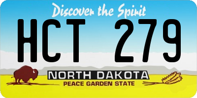 ND license plate HCT279