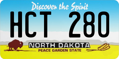 ND license plate HCT280