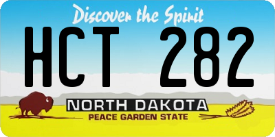 ND license plate HCT282