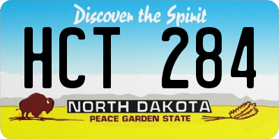 ND license plate HCT284