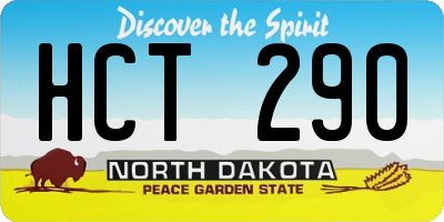 ND license plate HCT290