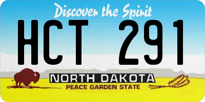 ND license plate HCT291