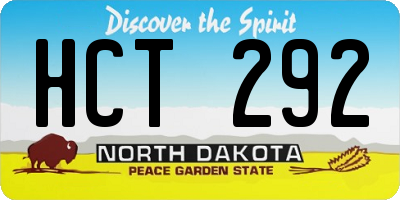 ND license plate HCT292