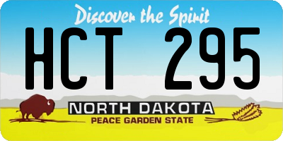 ND license plate HCT295