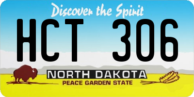 ND license plate HCT306
