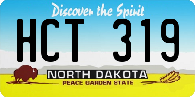 ND license plate HCT319