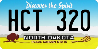 ND license plate HCT320