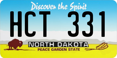 ND license plate HCT331