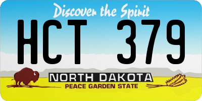 ND license plate HCT379