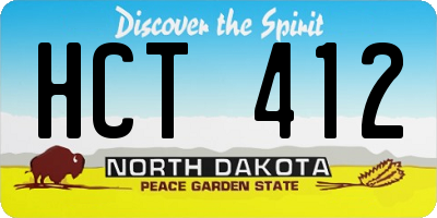 ND license plate HCT412