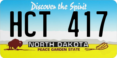ND license plate HCT417