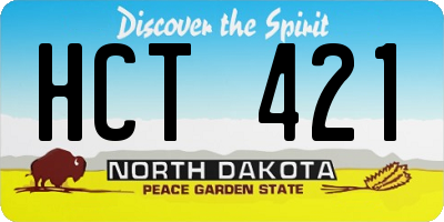 ND license plate HCT421