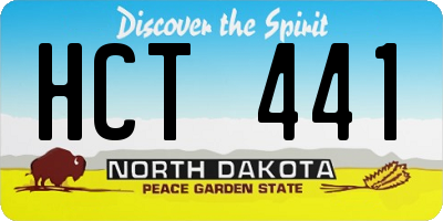 ND license plate HCT441