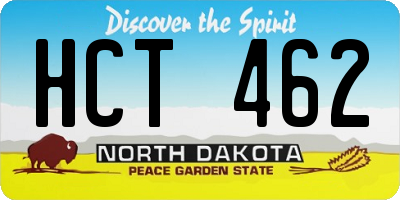 ND license plate HCT462