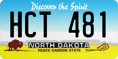 ND license plate HCT481