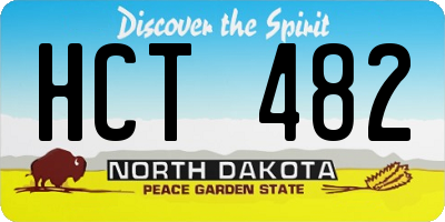 ND license plate HCT482