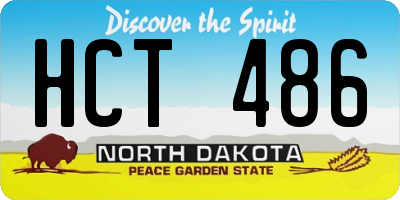 ND license plate HCT486