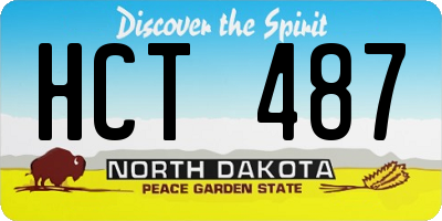 ND license plate HCT487