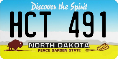 ND license plate HCT491