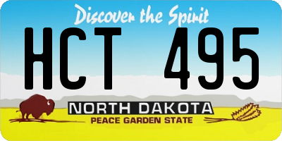 ND license plate HCT495