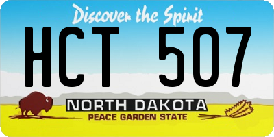 ND license plate HCT507