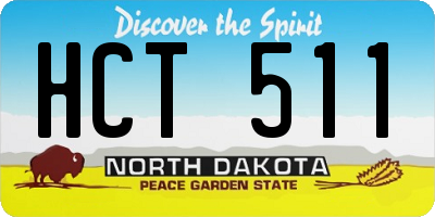 ND license plate HCT511