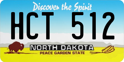 ND license plate HCT512