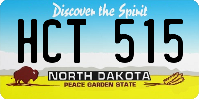 ND license plate HCT515
