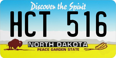 ND license plate HCT516
