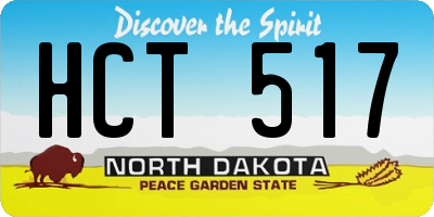 ND license plate HCT517