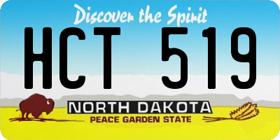 ND license plate HCT519