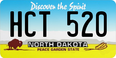 ND license plate HCT520