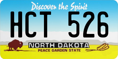ND license plate HCT526
