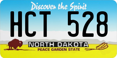 ND license plate HCT528