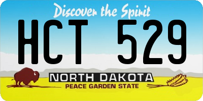 ND license plate HCT529