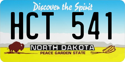 ND license plate HCT541