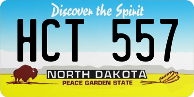 ND license plate HCT557