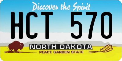 ND license plate HCT570