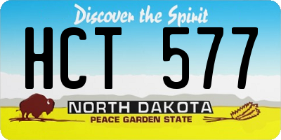 ND license plate HCT577