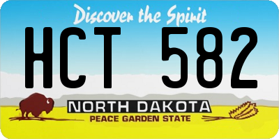 ND license plate HCT582