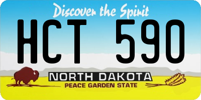ND license plate HCT590