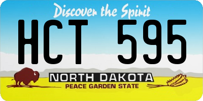 ND license plate HCT595