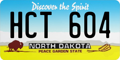 ND license plate HCT604