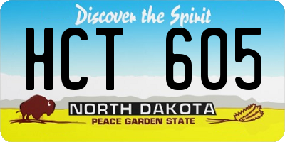 ND license plate HCT605
