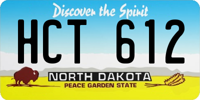 ND license plate HCT612