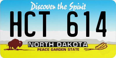 ND license plate HCT614