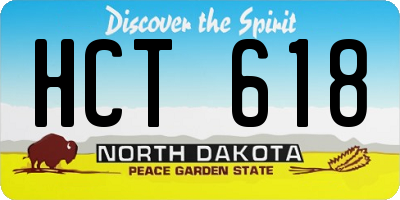 ND license plate HCT618