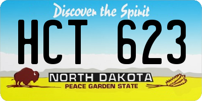 ND license plate HCT623