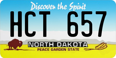 ND license plate HCT657